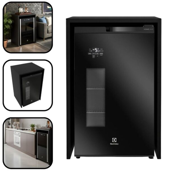 Nicho Para Cervejeira Adega Aparador Frigobar 90x60x52cm Preto