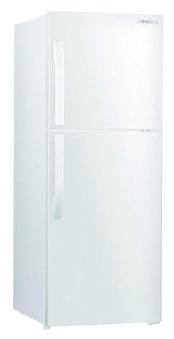 Nikai Geladeira de porta dupla de 323 litros totalmente sem gelo com prateleiras de vidro | Modelo nº NRF450F23W com 2 anos de garantia