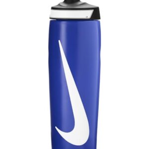 Nike Refuel Garrafa esportiva de 680 g sem BPA hermética (Game Royal/preto/branco)