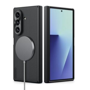 Nillkin Capa Samsung Galaxy Z Fold 7 Magsafe, protetor de tela integrado, proteção de dobradiça magnética, compatível com MagSafe Black