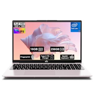 NIMO-15.6" Student-Laptop, 13th Gen N150,16GB RAM 256GB SSD(Beat to i3-1115G4, Up to 3.6GHz), Backlit Keyboard Fingerprint FHD Computer Wi-Fi 6 BT5.2 65W Type-C