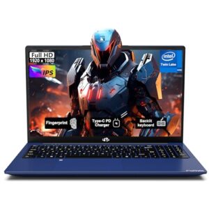 NIMO-15.6" Student-Laptop, 13th Gen N150,8GB RAM 256GB SSD(Beat to i3-1115G4, Up to 3.6GHz), Backlit Keyboard Fingerprint FHD Computer Wi-Fi 6 BT5.2 65W Type-C
