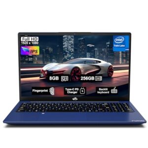 NIMO-15.6" Student-Laptop, 13th Gen N150,8GB RAM 256GB SSD(Beat to i3-1115G4, Up to 3.6GHz), Backlit Keyboard Fingerprint FHD Computer Wi-Fi 6 BT5.2 65W Type-C