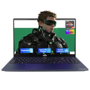 NIMO 15.6'' IPS FHD-Laptop, 16GB RAM 1TB SSD Ryzen 5(Beat i5-1135G7, 4 Cores Up to 3.7GHz) Student Computer with 65W Type-C, 2 Years Warranty, Fingerprint, Backlit Keyboard, BT5.2, Numpad