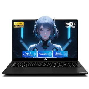 NIMO 15.6" IPS FHD-Student-Laptop, 16GB RAM 1TB SSD N150(Beat i3-10110U, Up to 3.6GHz) Computer with 65W Type-C, Fingerprint, Backlit Keyboard, Wi-Fi 6, BT5.2, for Business and Home