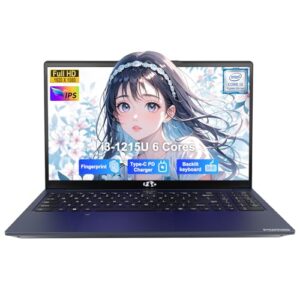 NIMO 15.6" IPS FHD-Student-Laptop, 6 Cores I3-1215U 16GB RAM 256GB SSD (Beats i5-1135G7, Up to 4.4GHz) Computer with 65W Type C Backlit Keyboard Fingerprint, for Home and Business