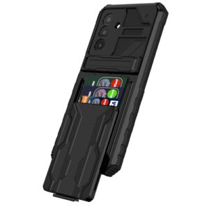 Niuuro Capa carteira para Samsung Galaxy A17 5G/A26 5G com suporte para cartão de crédito suporte fino resistente à prova de choque armadura defensora resistente 【grau militar】 capa protetora para