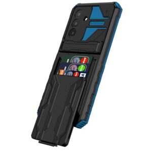 Niuuro Capa carteira para Samsung Galaxy A17 5G/A26 5G com suporte para cartão de crédito suporte fino resistente à prova de choque armadura defensora resistente 【grau militar】 capa protetora para