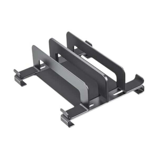 NonMiFyR Suporte para laptop, suporte de armazenamento para laptop, de aço carbono para mesa, acolchoado de silicone ajustável para dispositivos, Cinza