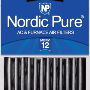 Nordic Pure 16 x 20 x 5 (tamanho real: 15 7/8 x 19 5/8 x 4 3/8) Filtros de ar de substituição Honeywell Merv 12 Plus Carbono, 1 pacote