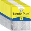 Nordic Pure 18 x 24 x 2 (tamanho real: 43 x 69 x 48 x 3 cm) Filtros de ar plissados MERV 10 pacote com 12