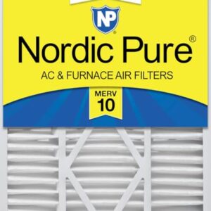 Nordic Pure 50 x 63 x 13 cm (tamanho real: 51 x 63 x 14 cm) Goodman/Carrier/Amana Filtro de ar MERV 10 de substituição, 1 unidade