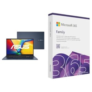 Notebook ASUS Vivobook 15, Intel Core i5, 16 GB, 512 GB SSD W11 Home, 15.6'' FHD, Quiet Blue -X1504VA-NJ1745W + Microsoft 365 Family (12 meses) até 6 usuários