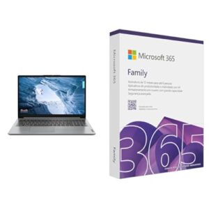 Notebook Lenovo IdeaPad 1 15IRU7 Intel Core i3-1315U 8GB 256GB SSD Windows 11 15.6" - 83QJ0001BO Cloud Grey + Microsoft 365 Family (12 meses) até 6 usuários