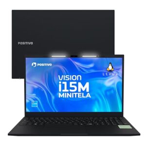 Notebook Positivo Vision i15M Minitela Intel Core 3 N300 8GB 256GB SSD Wi-Fi 6 Linux - Tela 15,6" Full HD IPS Antirreflexo - Preto memória expansível até 16 GB