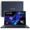 Notebook VAIO FE 16 Intel Core i3-1315U Windows 11 Home, 8GB RAM total 256GB SSD Tela 16" IPS WUXGA Antireflexo - Cinza Grafite - VJFE62F11X-B0821H