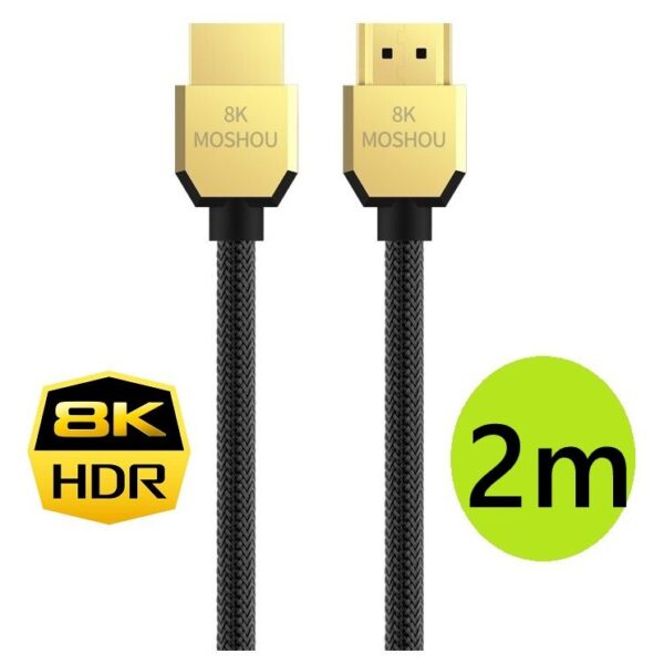 Novo Cabo Hdmi 2.1 8k 4k 240hz 48gb Ultra Slim Gamer -RTX 4060 4070 4080 4090 5090 -2mt - Moshou