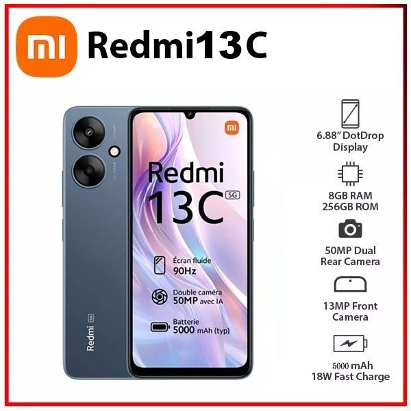 (Novo) Redmi Xiaomi 13C 4G LTE 8GB+256GB (para Tello Mint e Global)