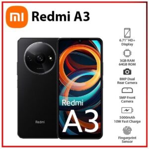 (Novo) Xiaomi Redmi A3 4GB+128GB PRETO Dual SIM Celular Android