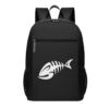 NUSDB Mochila de viagem para laptop Bone Fish Skeletons, mochila para laptop resistente e antifurto, bolsa para computador universitária, presente para homens e mulheres, serve para notebook de 43 cm