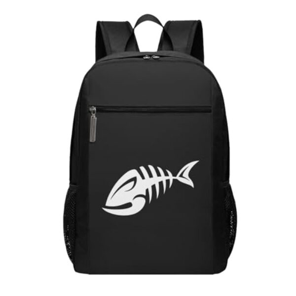 NUSDB Mochila de viagem para laptop Bone Fish Skeletons, mochila para laptop resistente e antifurto, bolsa para computador universitária, presente para homens e mulheres, serve para notebook de 43 cm