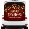 NYZE Kit de decoração de carro para SUV, porta de garagem, decoração de carro, arco de garagem, faixa de Natal para decoração de festa de Natal (cereja natal e feliz ano novo)