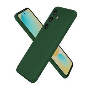 oakxco Capa de silicone para Samsung Galaxy S24 Fe, ultrafina e fina para mulheres e meninas, cor lisa lisa minimalista estética fofa design feminino, gel de borracha macia TPU com capa para câmera