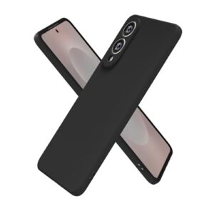 oakxco Capa de silicone para Samsung Galaxy S25 Edge, ultrafina e fina para mulheres e meninas, cor lisa lisa minimalista estética fofa design feminino, gel de borracha macia TPU com capa para câmera