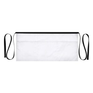 ODAWA Aventais de névoa de lavanda garçonete garçom avental curto para servir, 30 cm, Branco fantasma, Tamanho Único