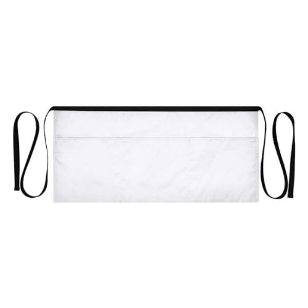 ODAWA Aventais de névoa de lavanda garçonete garçom avental curto para servir, 30 cm, Branco fantasma, Tamanho Único