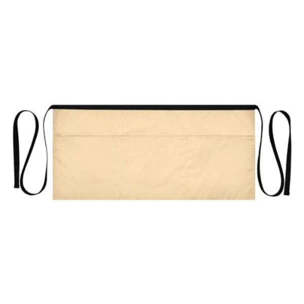 ODAWA Aventais marrons 3 bolsos garçom garçom garçonete garçom avental curto restaurante cozinha chef garçom, 30 cm, Branco Navajo, Tamanho Único