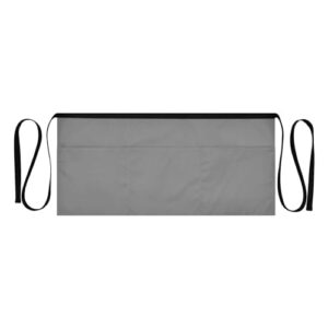 ODAWA Avental verde militar garçonete avental com 3 bolsos restaurante cozinha chef garçom, 30 cm, Cinza escuro escuro, Tamanho Único