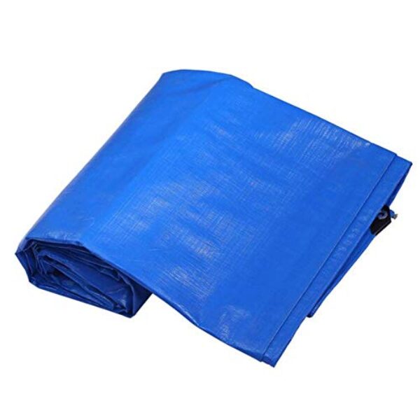 OKUOKA Lona impermeável resistente proteção solar tenda neve creme caminhão capa de metal com corda livre cobertura de barco ao ar livre, 18 tamanhos (cor: azul, tamanho: 2,8 x 2,8 m)