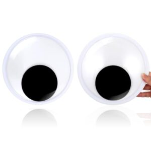 Olhos arregalados gigantes de 17 cm, 2 peças de adesivos grandes de plástico autoadesivo, preto, branco, grande, olho pegajoso, preto, branco, grande, GooglysEye para artesanato de Natal