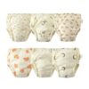 Orinery Cueca unissex para treinamento de urina à prova d'água, de algodão, conjunto com 6 unidades, St616-a, 2-3 Anos