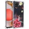 Osophter Capa para Galaxy A42 5G, capa para Samsung M42 5G flor floral para meninas mulheres absorção de choque capa de telefone de borracha TPU flexível para Samsung Galaxy A42 5G (flor vermelha)