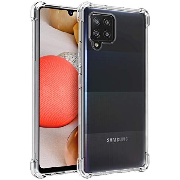 Osophter Capa para Galaxy A42 5G para Samsung A42 Capa transparente com cantos reforçados TPU (poliuretano termoplástico) com absorção de impacto flexível para Samsung Galaxy A42 5G (transparente)
