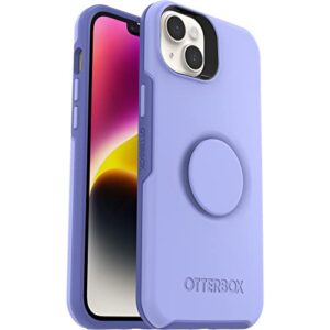 OTTERBOX Capa antimicrobiana para Apple iPhone 14 Plus Otter + Pop Symmetry Series - Periwink (roxo) (77-88749), proteção durável, PopTop intercambiável