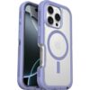 Otterbox Capa Defender XT transparente para iPhone 16 Pro, Lavender Haze - Transparente/Roxo Padrão Militar Militar dos EUA