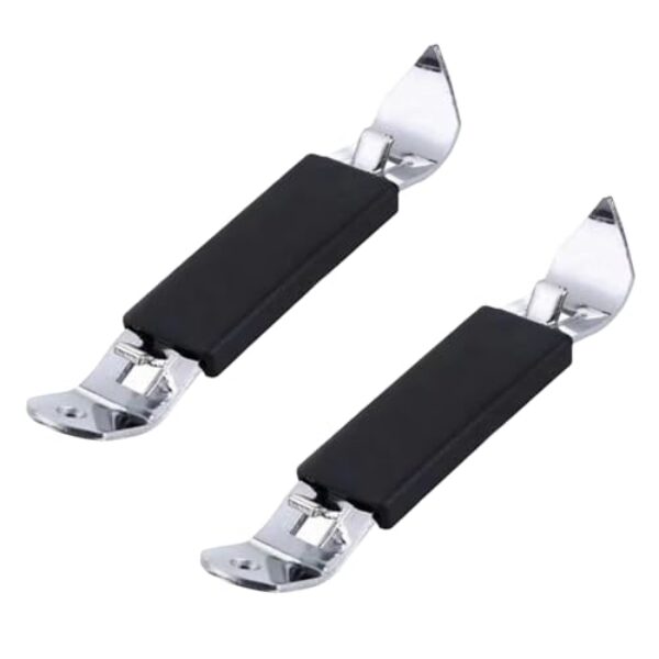 Pacote com 2 abridores de garrafa magnéticos de aço inoxidável, abridores de garrafa lisos e de cerveja, pequenos abridores de garrafas, podem ser misturados com ímã para acampamento e viagens, preto