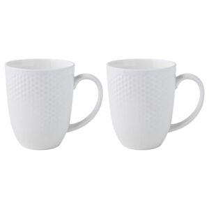 Pacote com 2 canecas de café de porcelana, 6.76-10.14 Us Fl Oz, design de grade, seguro para micro-ondas e lava-louças, ótimo para bebidas quentes