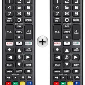 (Pacote com 2) Controle remoto de substituição para LG Smart TV, controle remoto universal para LG todos os modelos LED LCD OLED HDTV 3D Smart TVs AKB75095307 AKB74915305 AKB75375604 AKB73715608