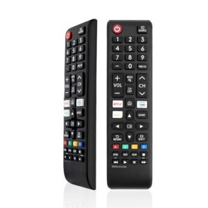Pacote com 2 controles remotos de substituição atualizados para todas as TVs Samsung, controle remoto universal FlyCoco TV, compatível com Samsung LCD LED 3D HDTV Smart TV Series