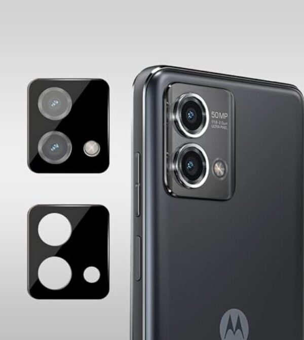 Pacote com 2 protetores de lente de câmera para Moto G Stylus 2023 Acessórios de proteção de tela de lente de câmera de vidro temperado 9H, proteção inquebrável, antiarranhões, transparente