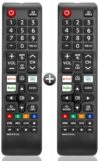 (Pacote com 2) Substituição para controle remoto Samsung-Smart TV, para todos os Samsung-LED LCD QLED 4K 8K UHD 3D HDTV HDR Curved Crystal Smart TV BN59-01199F, BN59-01301A, BN59-01289A, BN59-01266A