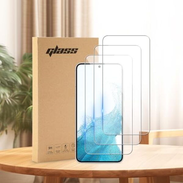 Pacote com 3 projetado para Samsung Galaxy A51, vidro temperado à prova de arranhões, sem bolhas, ultra resistente (0,26 mm HD ultra transparente) vidro de dureza 9H