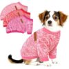 Pacote com 3 suéteres natalinos para cães pequenos – Suéter unissex de lã quente, roupas térmicas fofas e aconchegantes de inverno para filhotes e gatos de raças pequenas