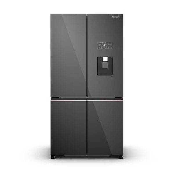 Panasonic Geladeira Prime+ Edition Panasonic UniqGlass Max DB99 Dark Glass French Door Frost Free 618L Inverter A NR-DB99GVWBA