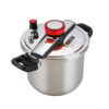 Panela de Pressão em Aço Inox 6 Litros com Trava de Segurança e Válvula Compatível com Fogão a Gás Elétrico e Indução