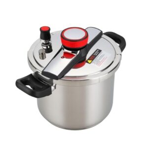 Panela de Pressão em Aço Inox 6 Litros com Trava de Segurança e Válvula Compatível com Fogão a Gás Elétrico e Indução